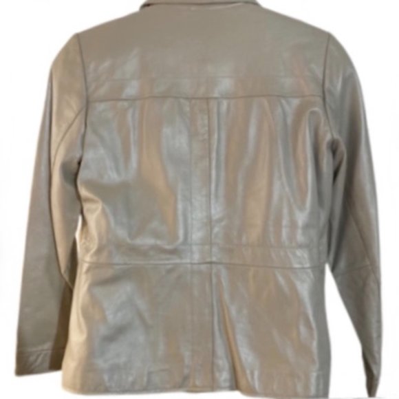 Alfani Lambskin Leather Jacket Blazer - Picture 2 of 4